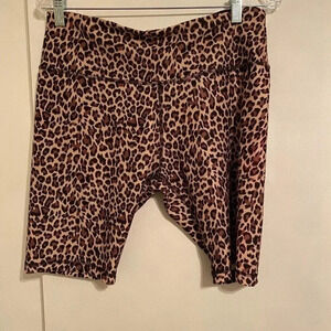 Vogo Athletics Biker Animal Print Brown Shorts Size XL